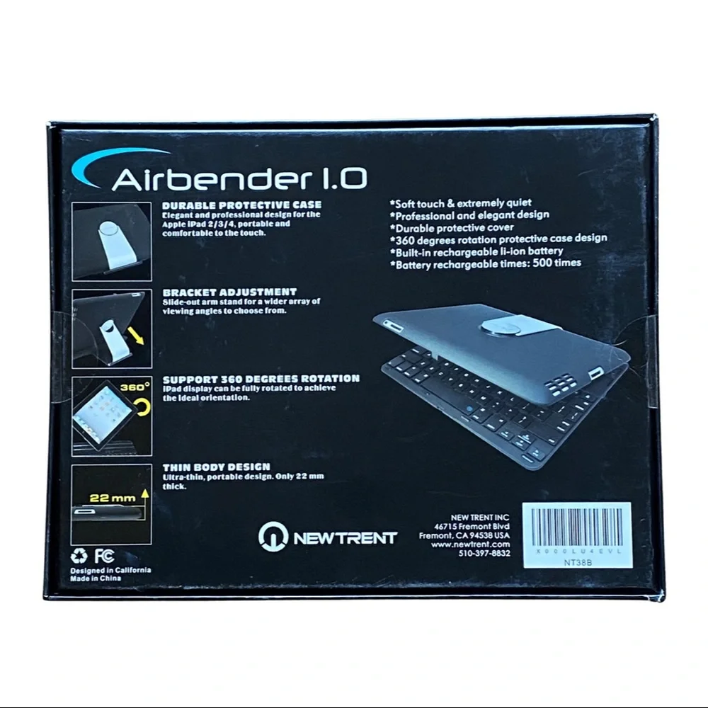 New Trent Airbender 1.0 Wireless Keyboard for iPad 2/3/4 - new